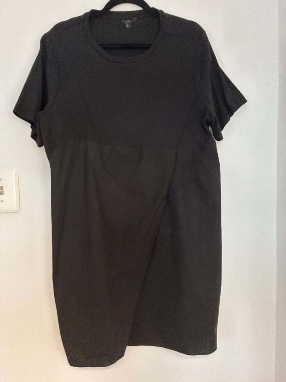 Short Sleeve Minimalist COS Black Dress Size L